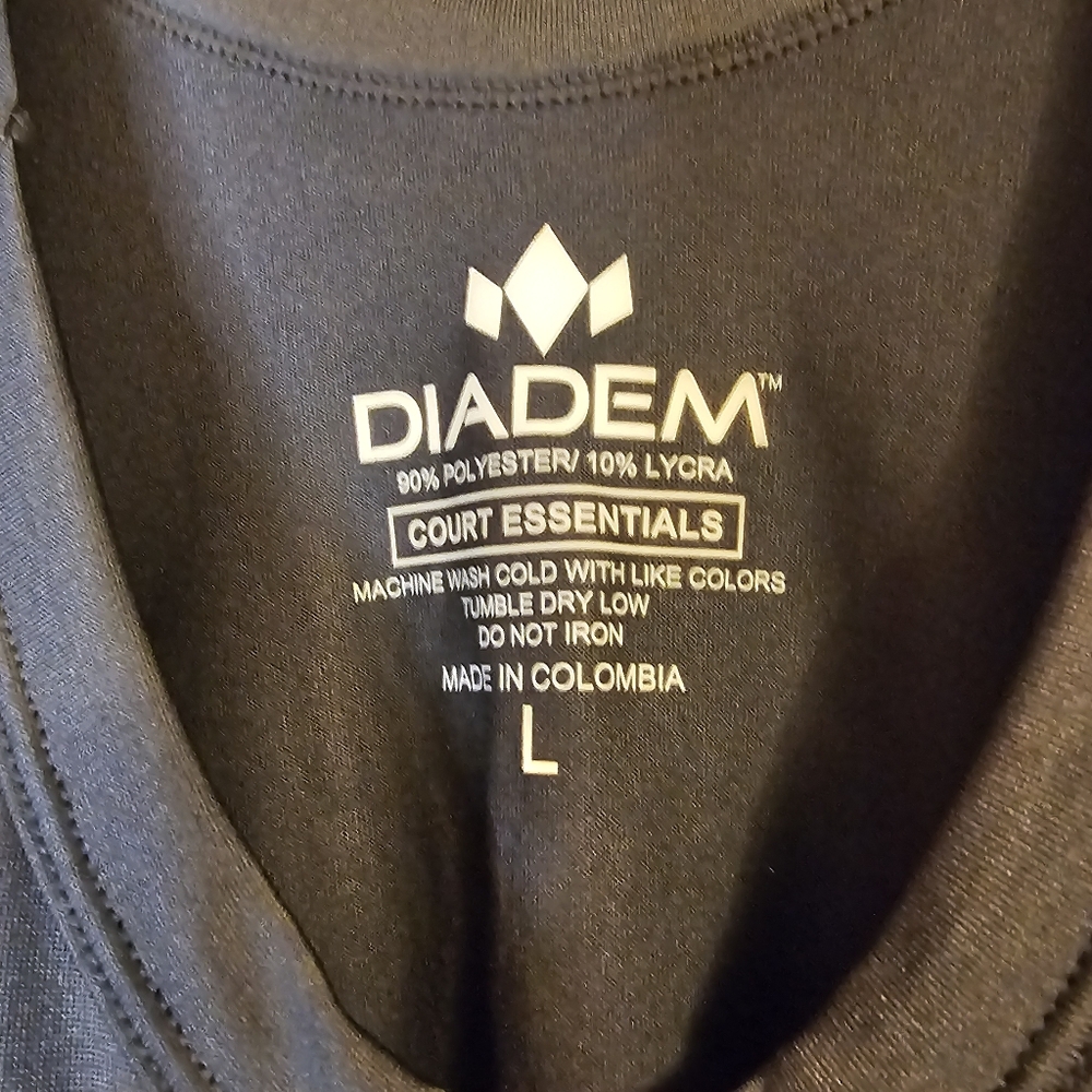 Diadem Court Essentials Large Gray Compression Racerback Tank - Picture 3 of 4